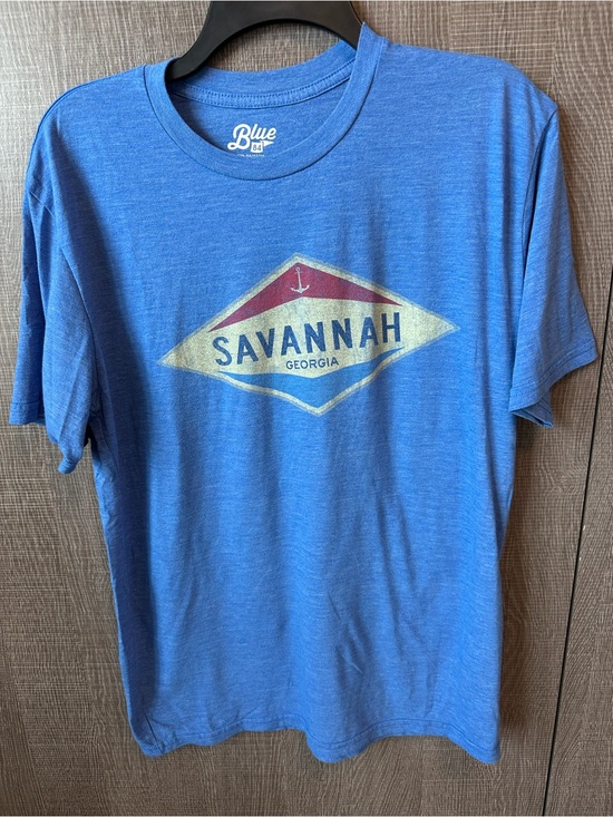 Blue 84 Tops - Blue 84 Savannah Georgia Graphic Tee in Blue